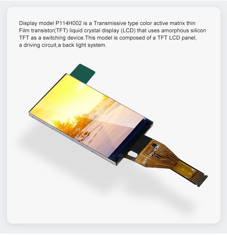 Polcd 550 Nit Tft 1.14 135X240 TFT ЖК-дисплей с вертикальной полосой RGB