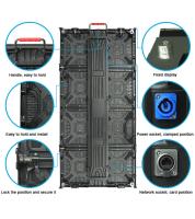 P3.91 Exibição LED de palco exterior 500x500mm/500x1000mm Gabinete 5000nits IP65