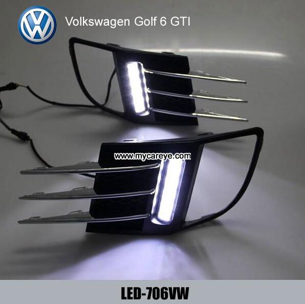 Volkswagen VW Golf 6 GTI DRL LED Daytime Lights car driving daylight