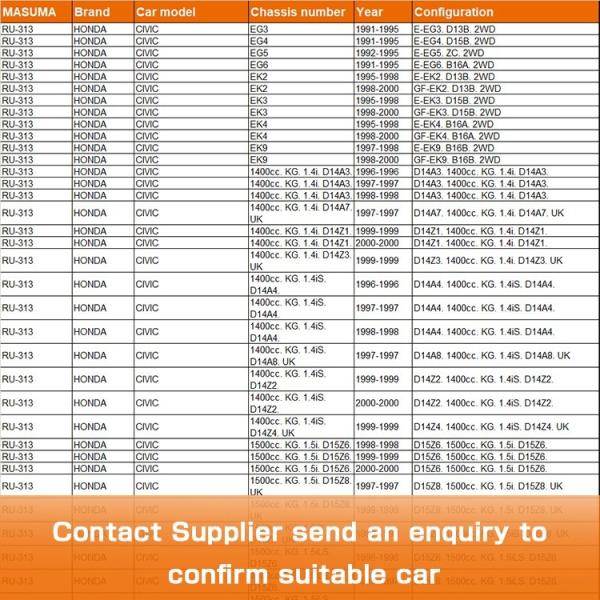 MITSUBISHI Car Fitment RU-313 MASUMA Auto Suspension Bushing pour le modèle de voiture japonaise