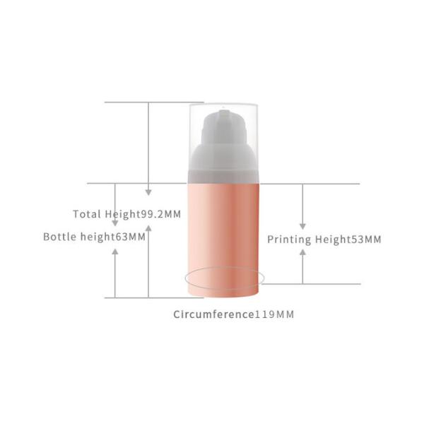 Racycle cylinder vacuum plastic bottle empty cosmetic lotion airless bottle for cream