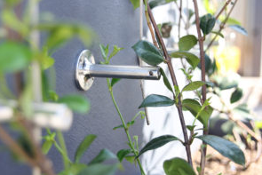 Clampada de cable ajustable para accesorios de botes de hardware de pared verde en acero inoxidable