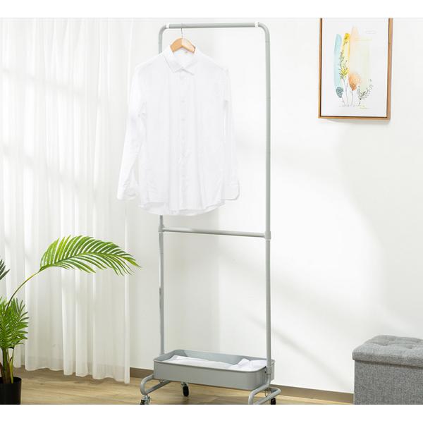 Mobile 61.5cm Length 45kg Bearing Steel Clothes Rack