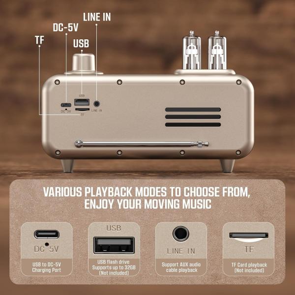 AM / FM Portable Radio Player with USB/TF Slot and FM/MW/SW 3 Band