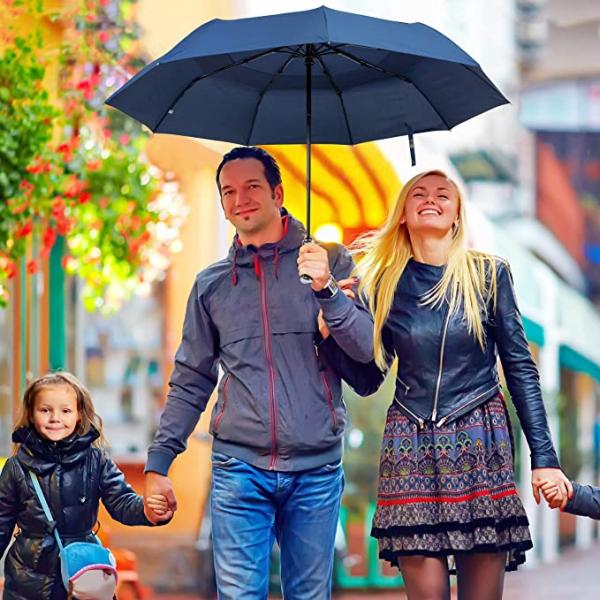 Canopy 210T Three Portable Folding Umbrella 9 Fiberglass Ribs