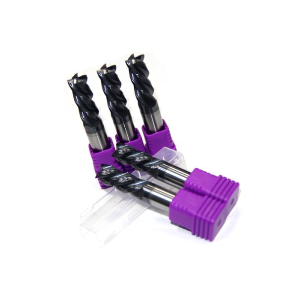 Solid Tungsten Carbide CNC Router End Mill Bits for Stainless Steel 4 Flute Coated