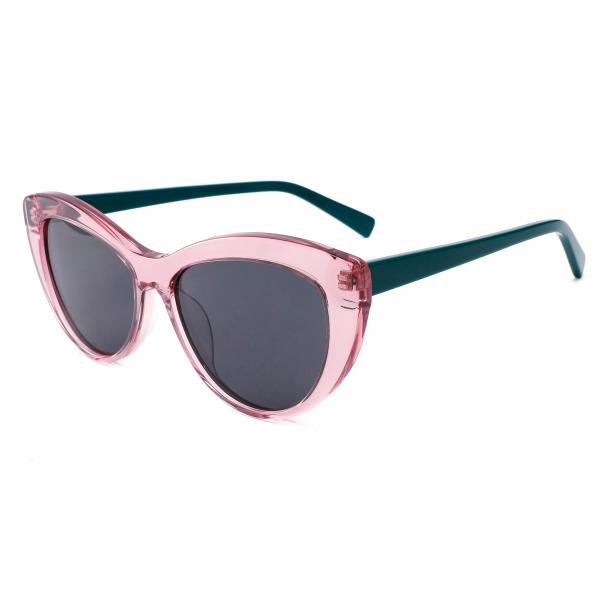 TAC Lens Cat Eye Sunglasses Women Acetate Frame Anti Dazzle Block UVA