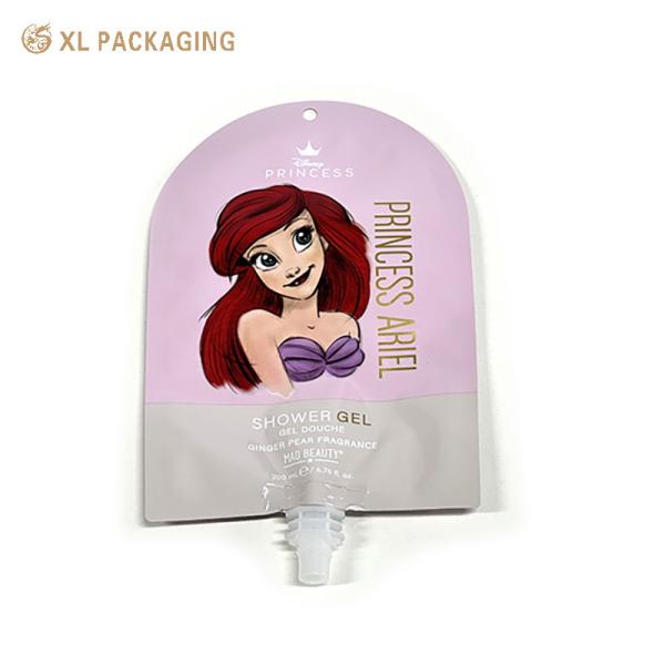 Holographic Mylar Bag Die Cut UV Zip Lock Food Pouch Custom Shaped with Custom Paper Sticker Label