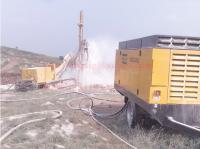 Compresor de aire doble del motor diesel de Flighted, compresor de aire minero del tornillo de la perforación