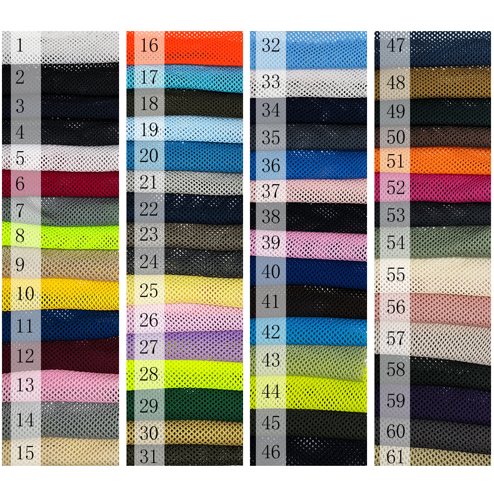 100% Polyester Colored Diamond Micro-Elasticity Clothes Hat Lining Mesh Fabric