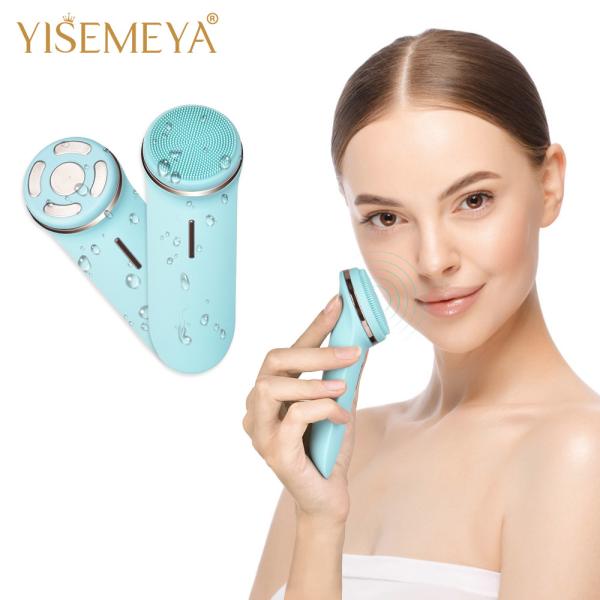 Silicone elétrico da massagem de cara de Sonic Facial Cleansing Brush EMS profundamente limpo
