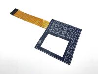 Impression de surface clavier à membrane flexible avec fenêtre LED Milky