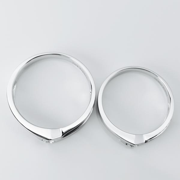 Diamonds Thick Texture Men19 Women14 18K Gold Couple Rings