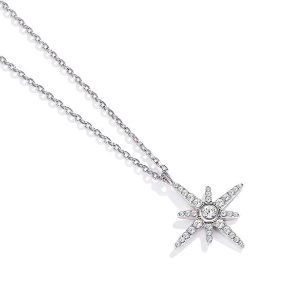 colar chapeada do ouro branco de 3x2cm Sterling Silver Necklace Chains AAAAA CZ