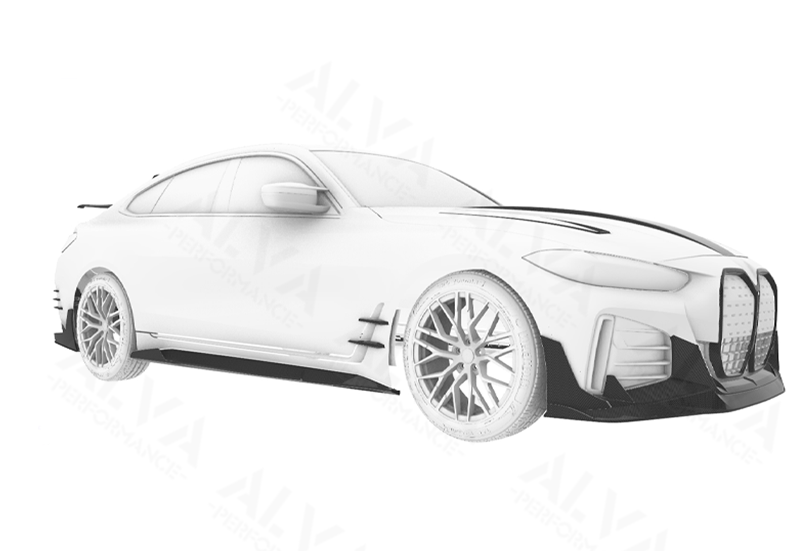 Excellent Fitment MiW Design Rear Bumper Diffuser Dry Carbon Fiber Aero Body Kits Lightweight Performance BMW I4