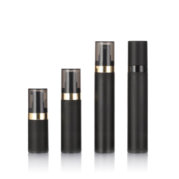Top Quality Black Airless Bottle 15ml 30ml 50ml PP Plastic Airless Cosmetic Bottles