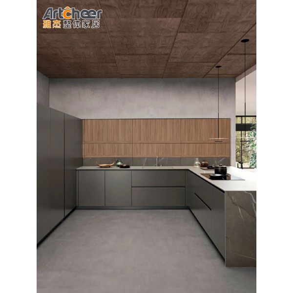 Modern Design Kitchen Cabinet with Stainless Steel Organizer Shelf and 3 Years Guarantee