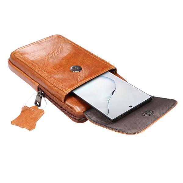 Multifunctional Flip Cover For IPhone 17, Top-Grain Cowhide Zipper Protective Case, Shoulder Strap Waist Bag, Note10
