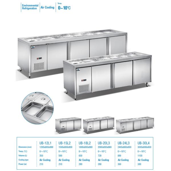 Commercial Pizza Prep Refrigerator 220-240V Anticorrosive Durable