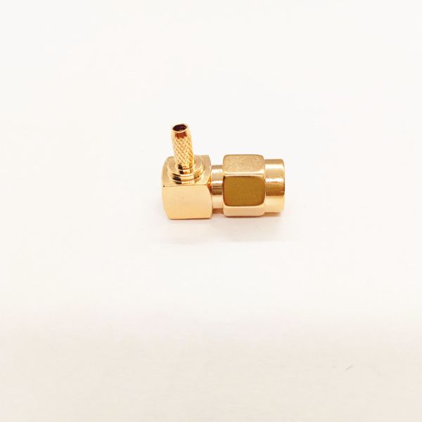 50Ω SMA Crimp Connector with Gold-plated Brass for DC-6GHz RF Coaxial Applications