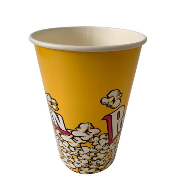 Single Use 85 Oz Popcorn Tub Oil Proof Custom Popcorn Containers Lightweight