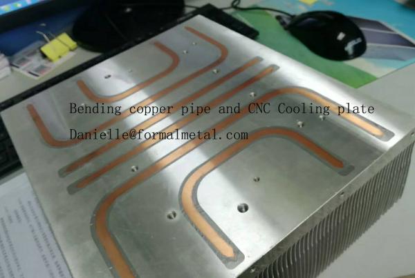 Accuracy Copper Pipe Heat Sink / Cold Plate Heat Sink For Solar Panel