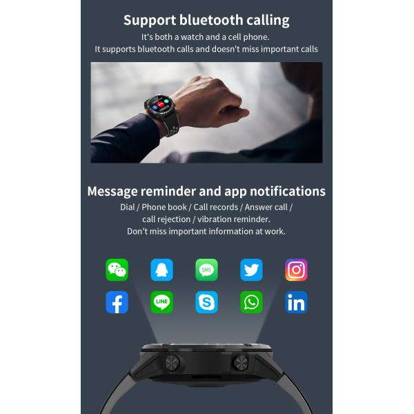 Экран касания 1,3 IPS дюйма вокруг контролировать тарифа сердца ЧАСОВ 3313 Smartwatch стороны