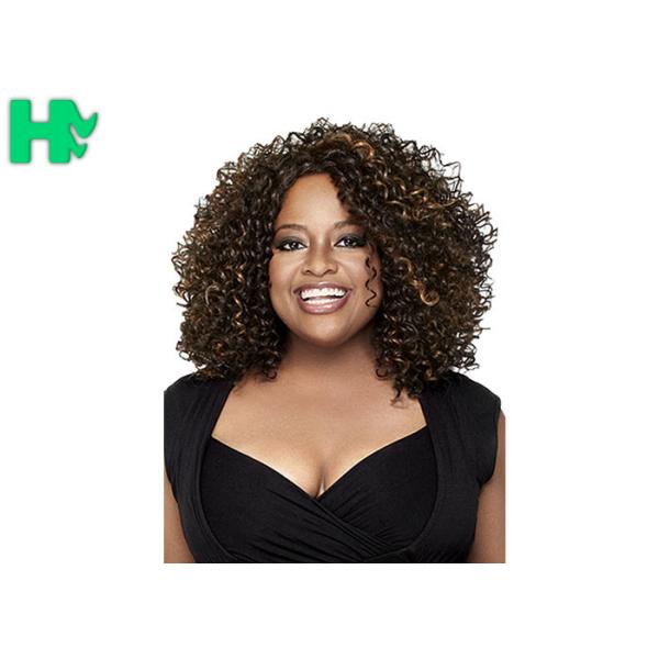 Near To Real Hair Wig Natural Look Curly Full Head Synthetic Hair Wig