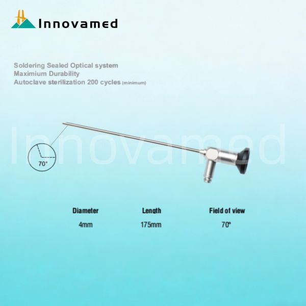 70 Degree (70°) Rigid 4mm Diameter 175 Length Autoclavable Sinuscope ENT Endoscope