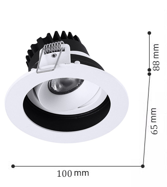 Ротатабельное IP54 утопило анти- СИД Downlight УДАРА слепимости 5W 7W