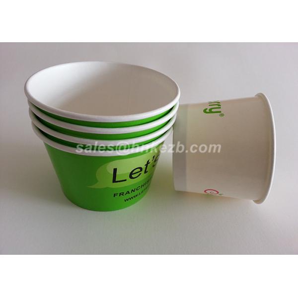 5oz Cartoon Color Ice Cream Paper Cups , Paper Ice Cream Bowls Eco Friendly