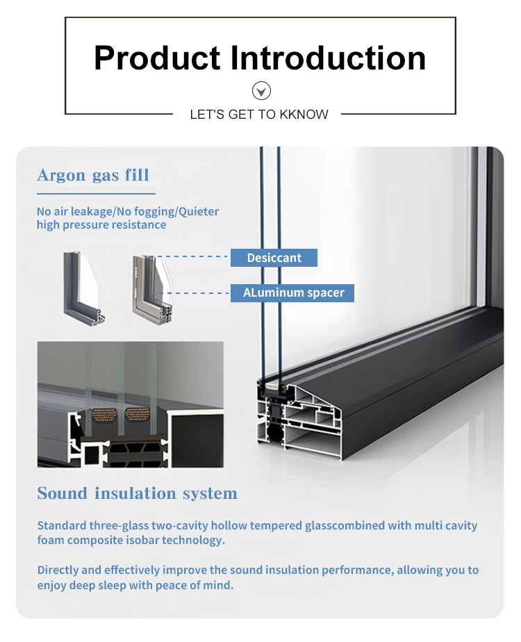 Soundproof Thermal Break Aluminum Alloy Casement windows Custom Windows Doors windows Aluminium Accessories for House