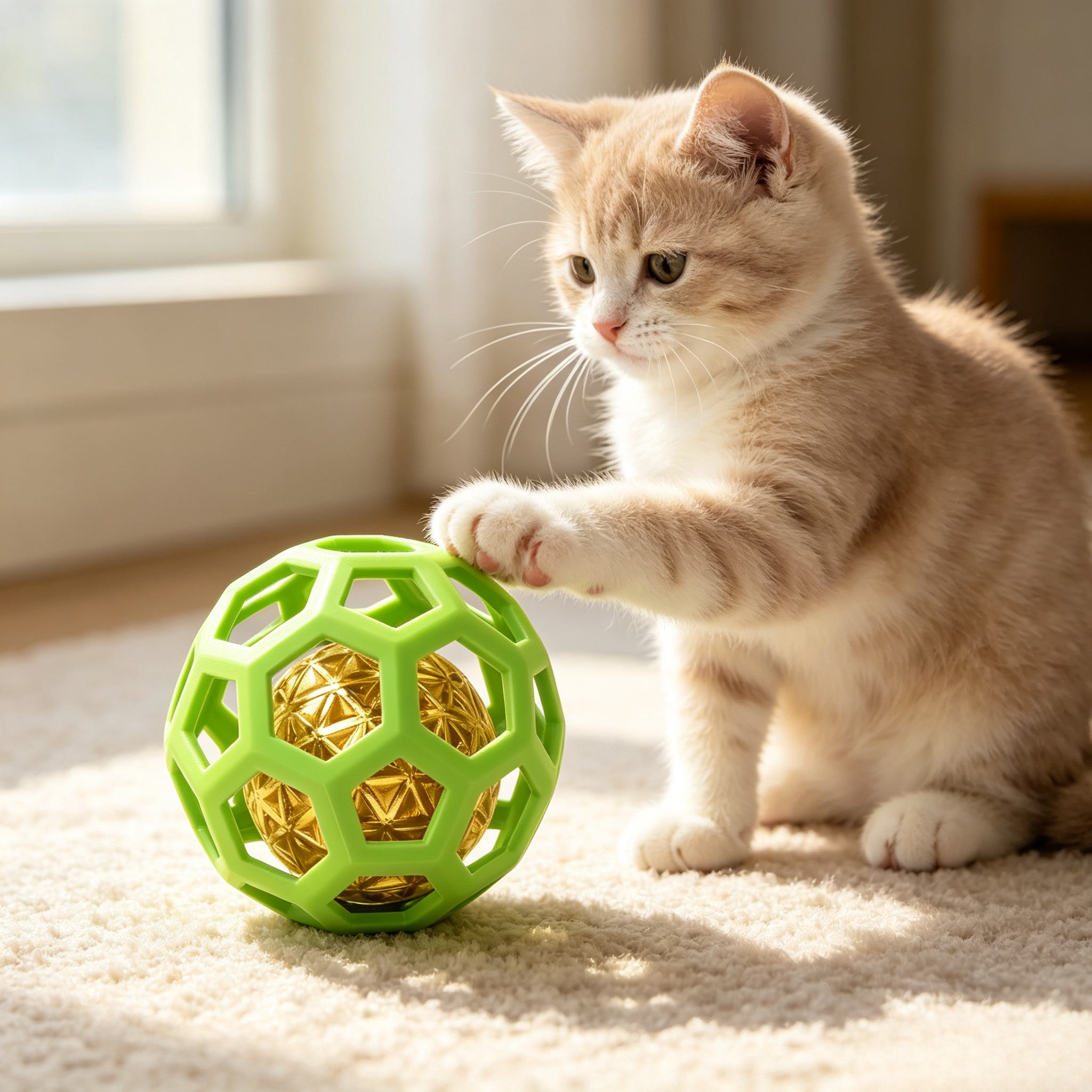 Hollow Dodecahedron 3D Printed Pet Accessories 5cm Daily  Interactive Dog Toy Ball