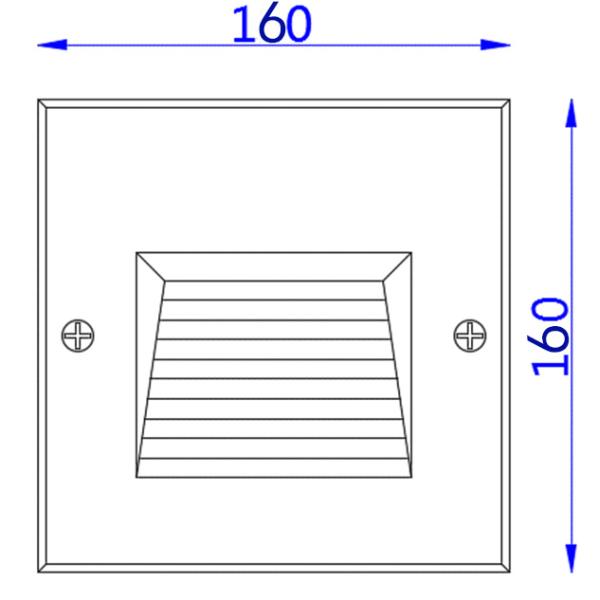 White Recessed LED Wall Lights IP65 Waterproof Rating Aluminum Stair Wall Lighting