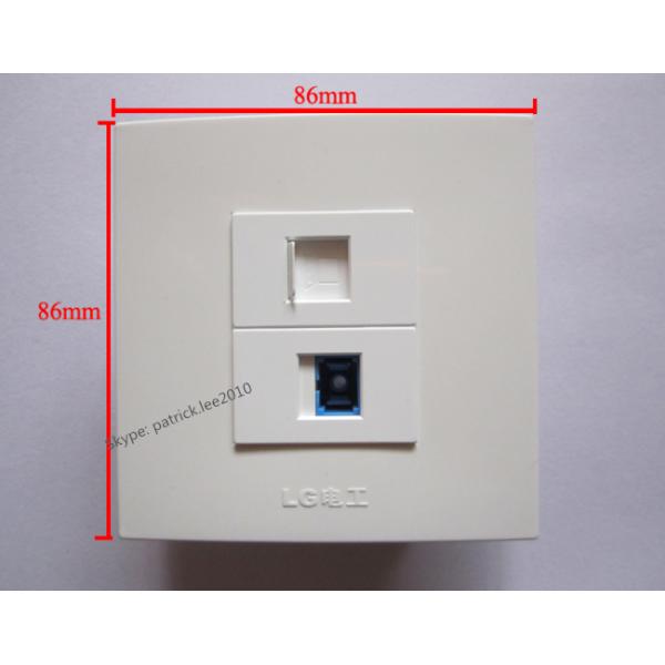 Discount Price RJ45 + SC Optical Fiber Wall Socket White Panel Good For Home Decoration