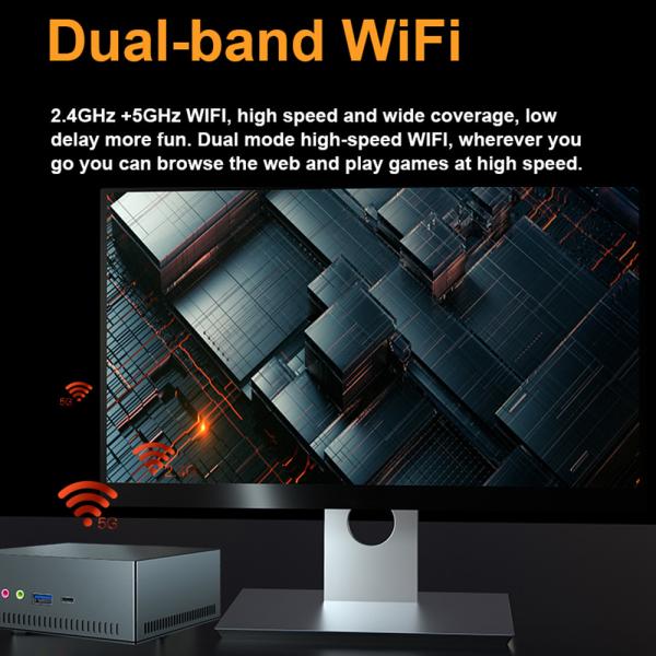 AMD Athlon Gold 3150U Black Mini PC With Aluminum Alloy Chassis For Home Office