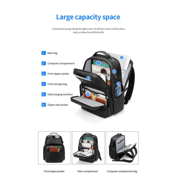 High grade gift custom logo men's outdoor waterproof laptop bag business Backpack