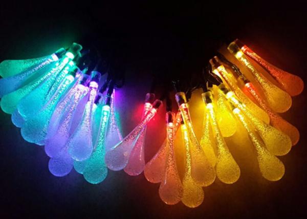 O jardim solar do diodo emissor de luz da forma da gota da água ilumina o comprimento de 20ft impermeável com 8 modos