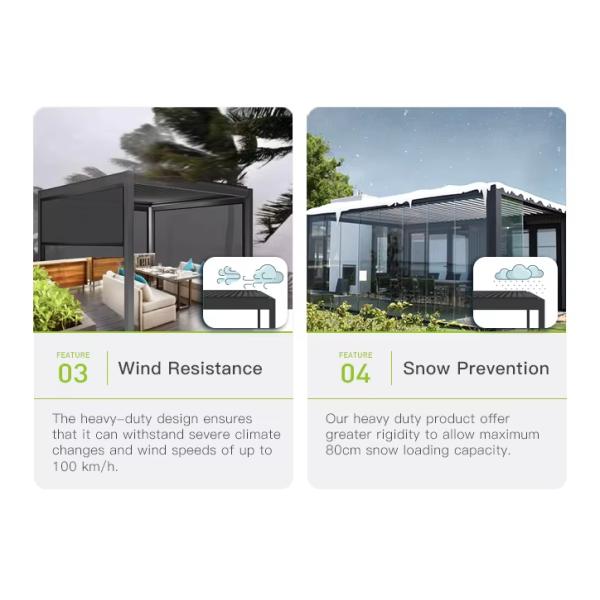 DIY современная пергола моторизованные жалюзи модные выдвижные жалюзи крыша биоклиматическая пергола