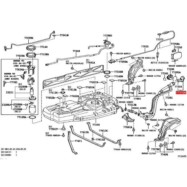 Nuevo original OEM Parte del sistema de combustible del coche del tanque de combustible del llenador de gasolina Cap 77300-33070 para América Toyota Camry Corolla 7730033070