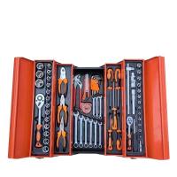 Iron Tool Box Combination Set 85 Piece Machine Repair Three Layer Foldable Sleeve Set For Tool