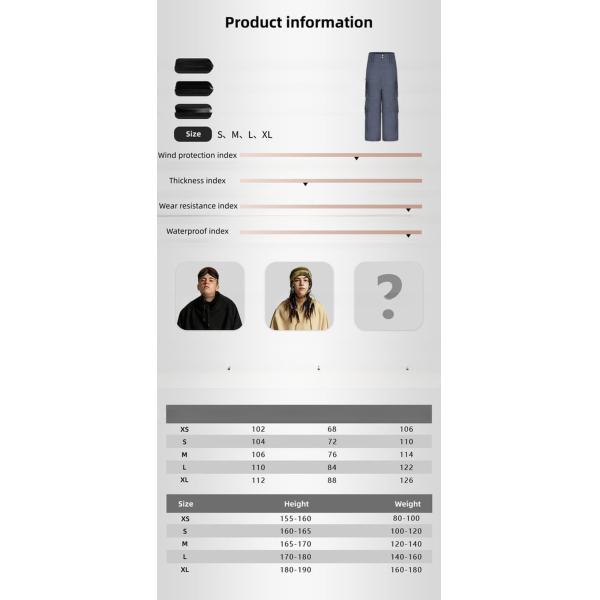 Jackets Style Moodlab Custom Outdoor Waterproof Mens Ski Pants with Customized Color