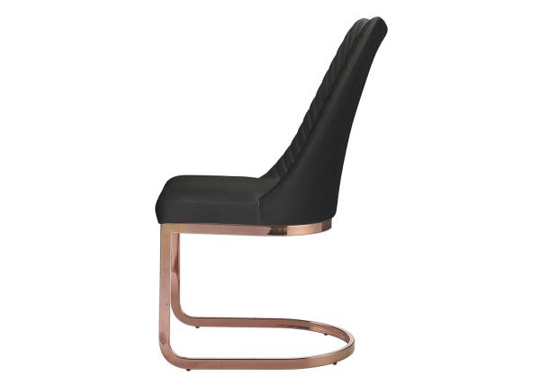 Chrome Metal Frame 10KGS 99*48*62cm PU Leather Dining Chair