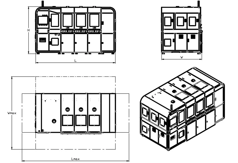 120 Tons Auto Molding System With 12KW Heating Power
