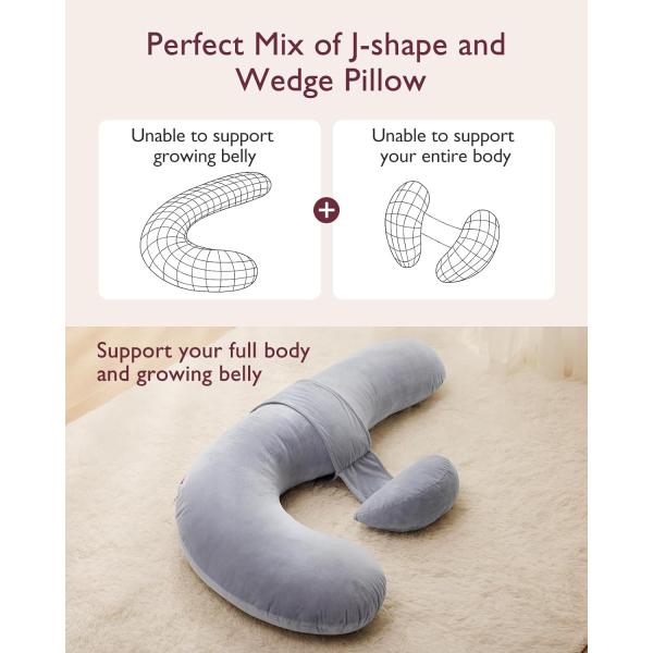 100% Polyester Pregnancy Original F Shaped Maternity Pillow for Full Body Relaxation