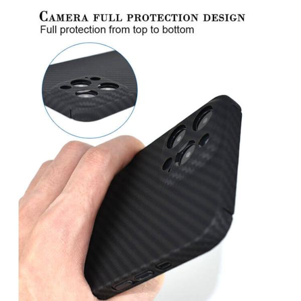 Super Slim Full Cover iPhone 12 Pro Aramid Phone Case Carbon Fiber Cover
