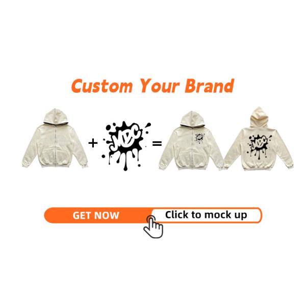Customized Color Mens Hooded Sweatsuits 100% Cotton Two Piece Tracksuit Set