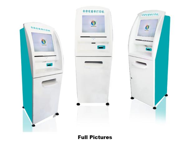 Free Standing Touch Screen Hospital Printing self service Kiosk with Barcode Scanner