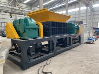 Máquina de trituração de resíduos metálicos plásticos de eixo duplo Máquina de trituração de resíduos de aço Máquina de trituração de resíduos plásticos