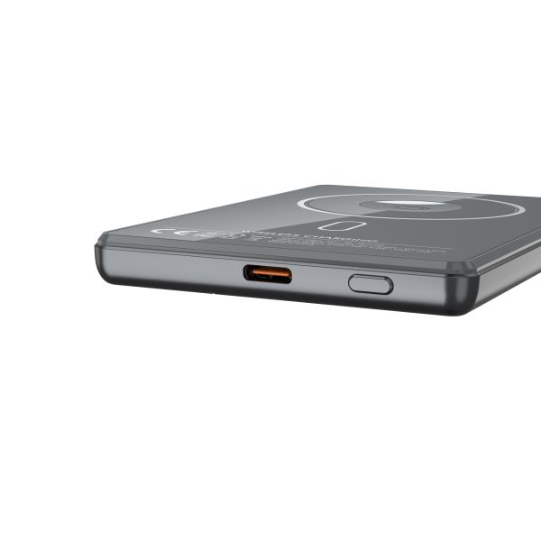 5000mAh Aluminum Alloy Magnetic Wireless Portable Power Bank, PD 20W Fast Charging External Battery Pack